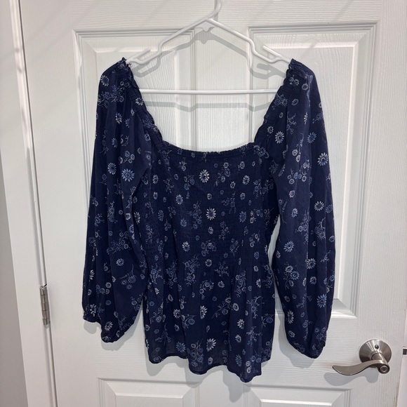 Madewell Lucie Smocked Peplum Top in Cottage Floral - Picture 5 of 8